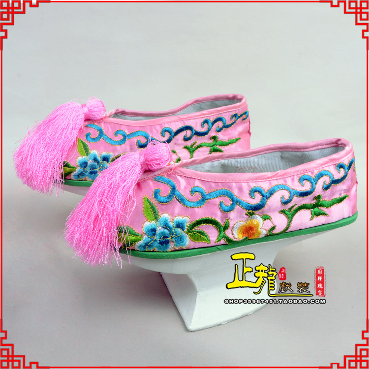 邯郸京越剧戏鞋花盆底清朝皇后贵妃宫女花盆底 旗鞋