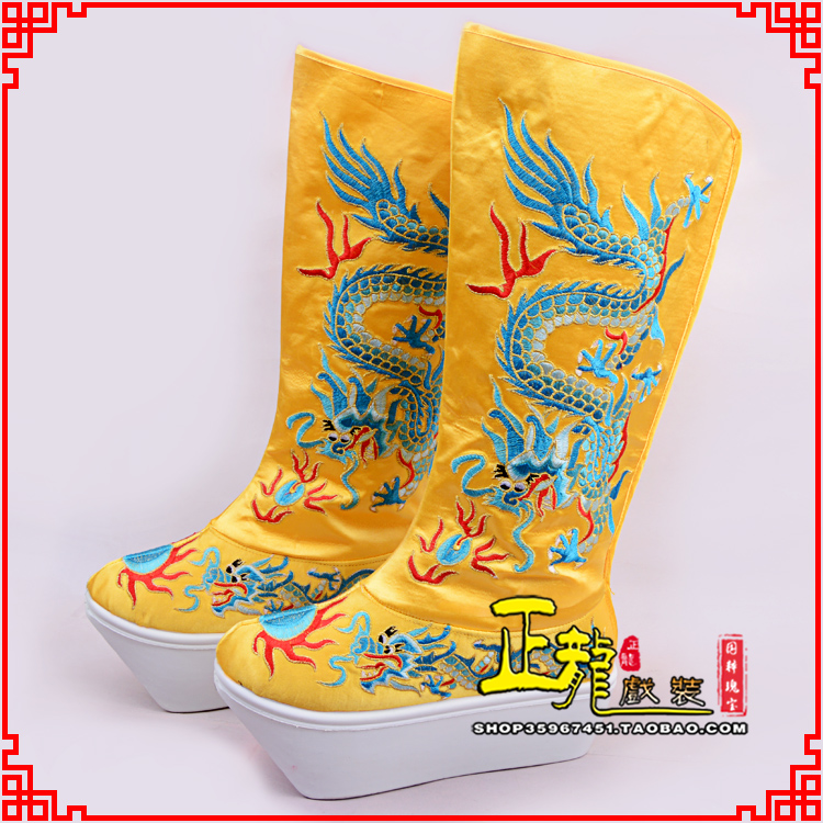邯郸皇帝龙靴变脸靴绣龙靴子厚底官靴 好龙高靴