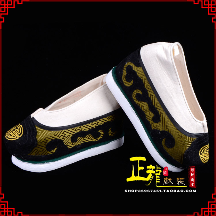 邯郸戏鞋方口鞋老生鞋老旦鞋三义斋纸底内高福字履