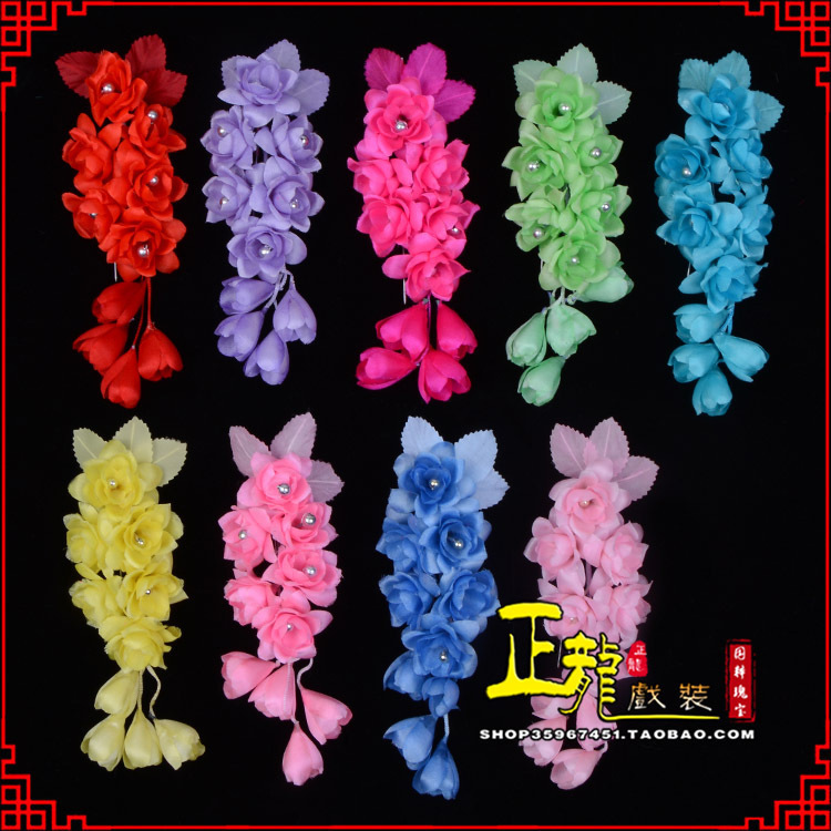 邯郸鬓花头饰小花头花 真丝绢花