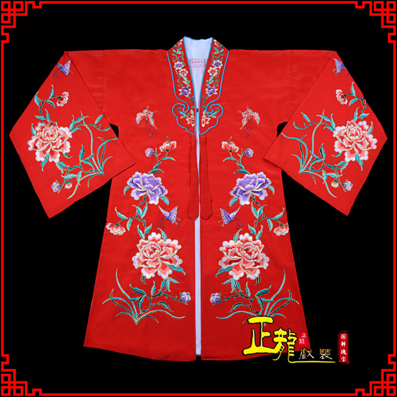 邯郸青衣花旦戏服 好绉小叶牡丹女披